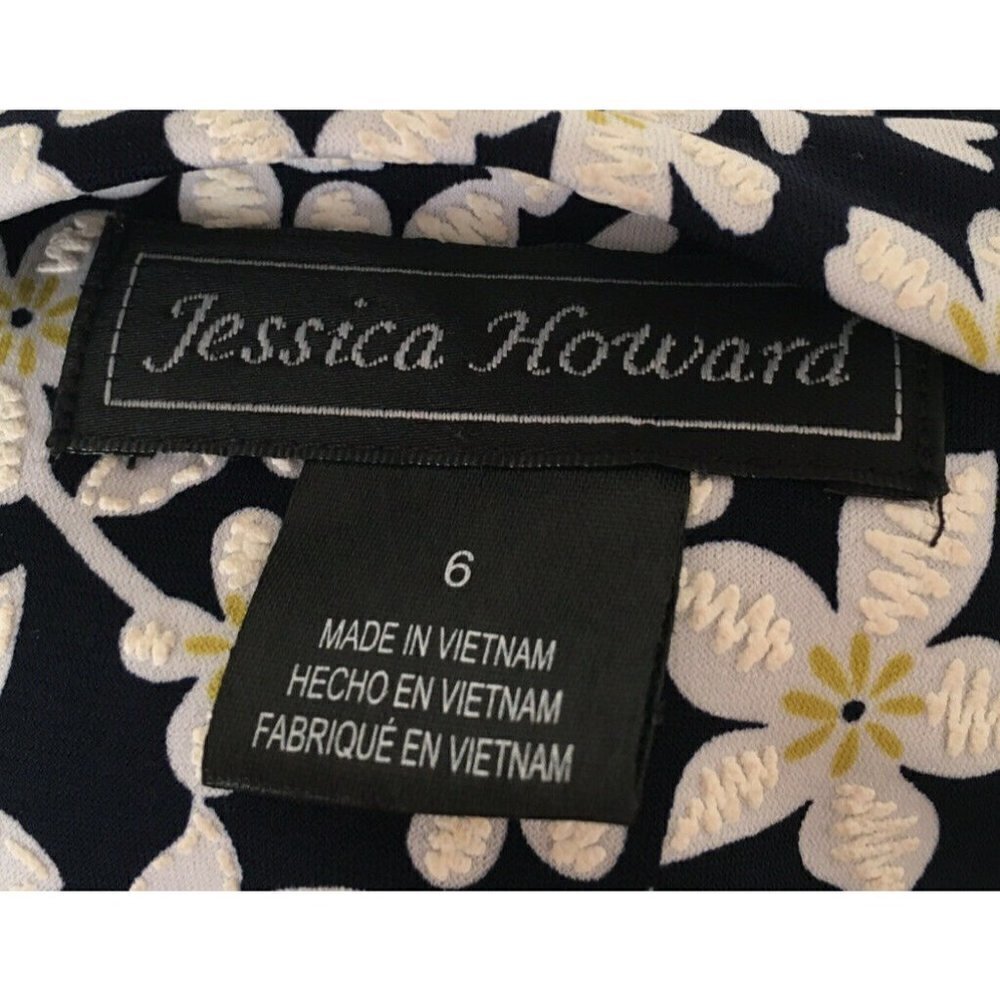 Jessica Howard White Floral Print Jacket Size 6 - Picture 5 of 5